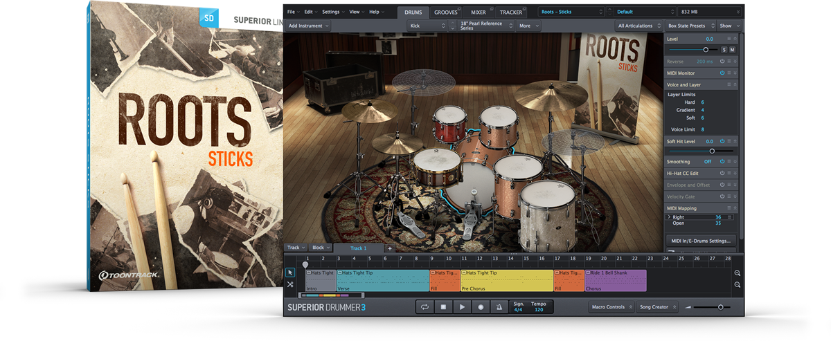 Toontrack SDX - Roots  - Sticks